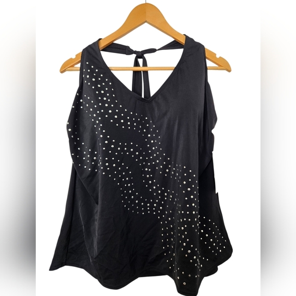 Avenue Other - NWT Avenue Swim Black Top with Studded Design Size 18
